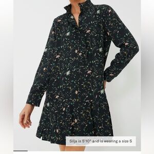 Tuckernuck Black Floral Long Sleeve Dress